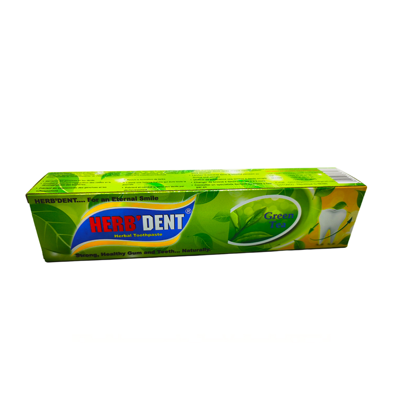 green tea toothpaste box
